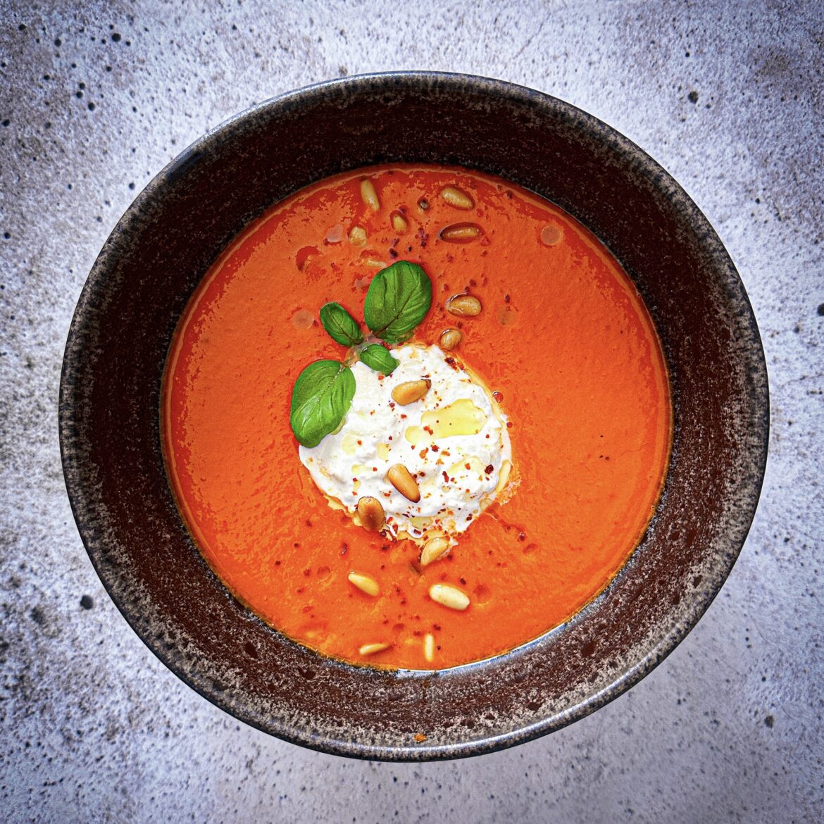 Ofengeröstete Tomatensuppe